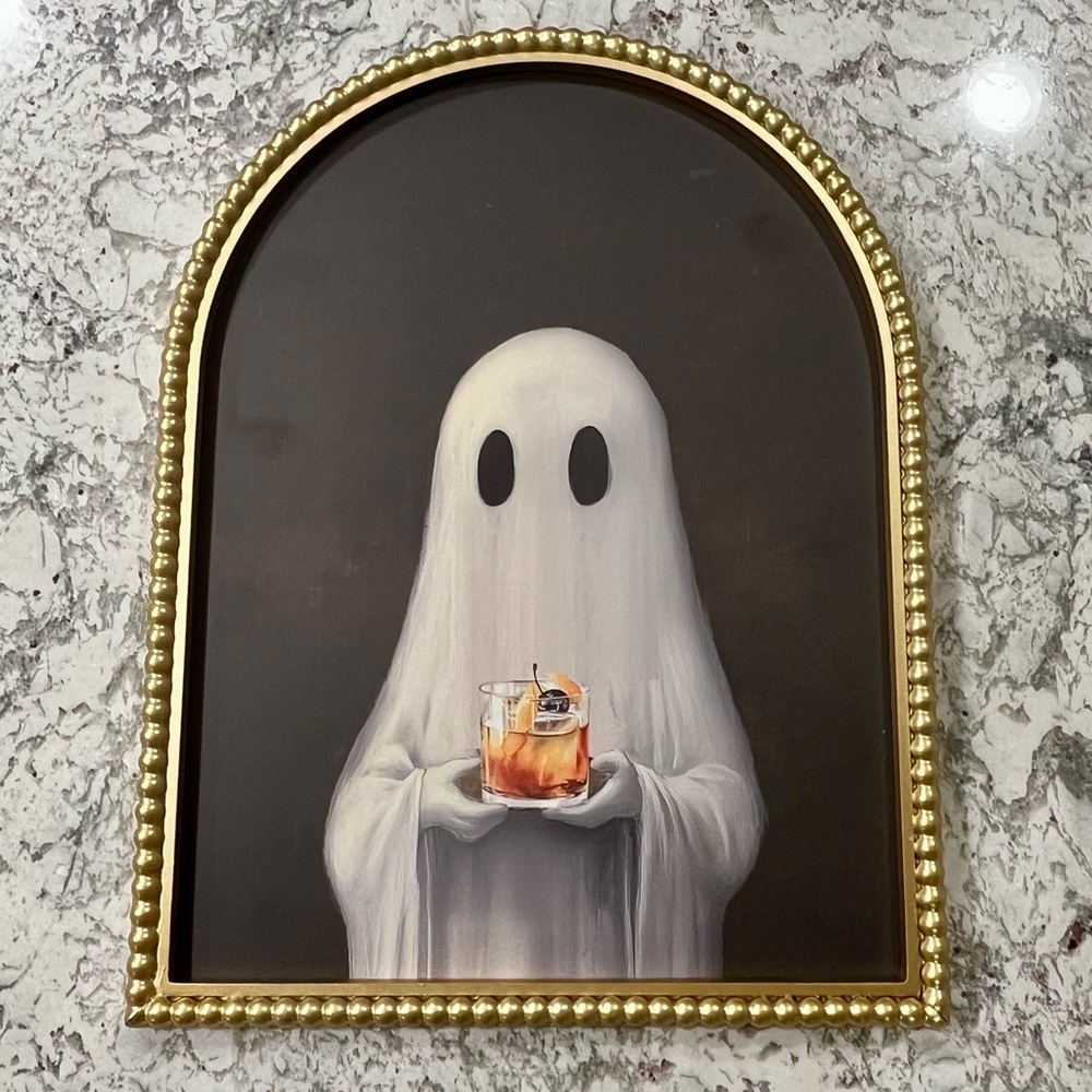 Ghostly Art Print with Gold Frame